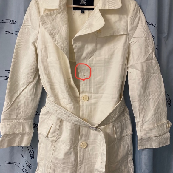 Burberry white/cream trench coat UK10 - Picture 15 of 17